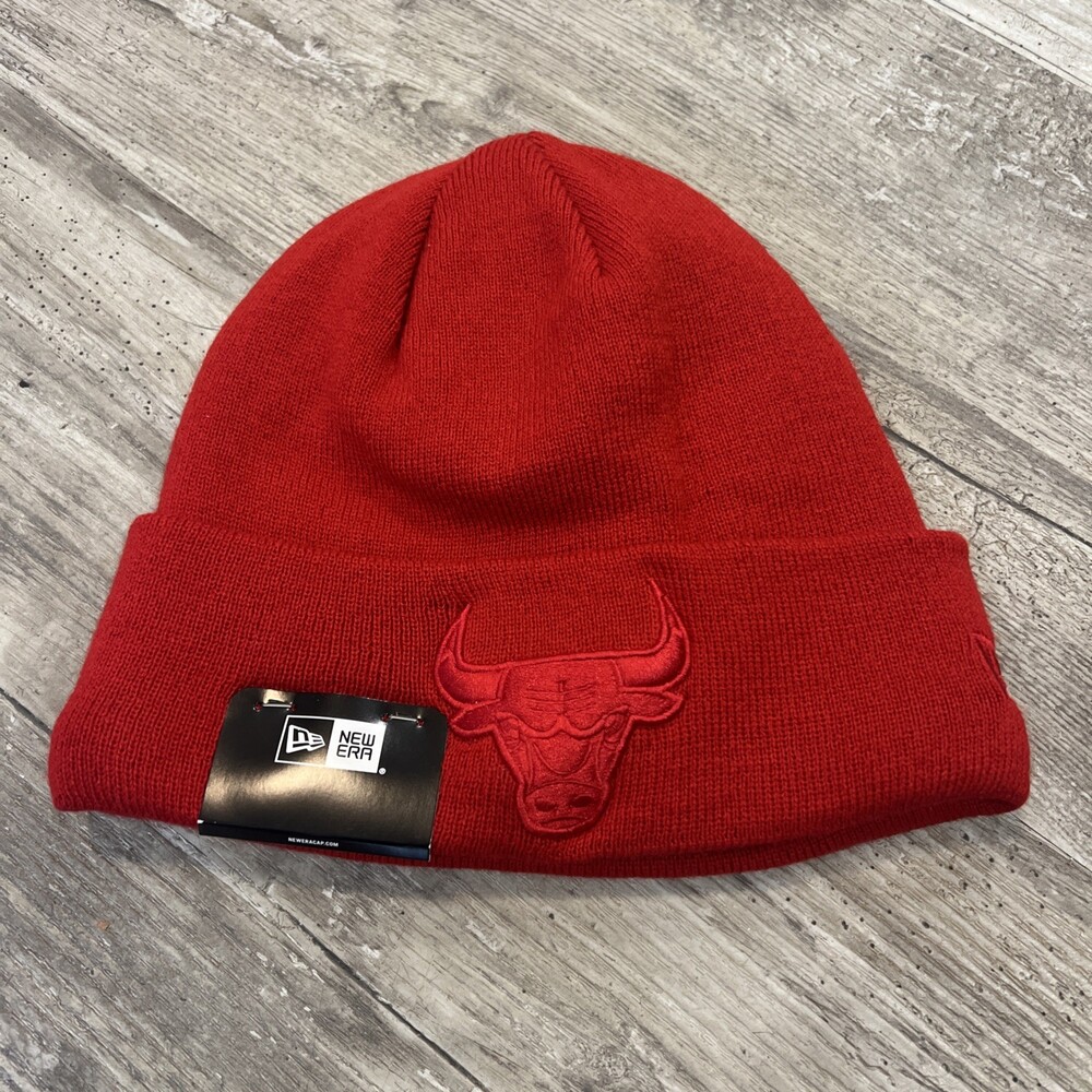 New Era NBA Chicago Bulls Jako Knit Red Winter Beanie Hat OSFM NEW!